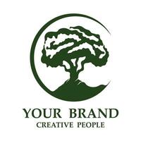 bonsai logo template vector illustration design