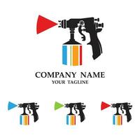 spray gun paint logo icon vector illustration