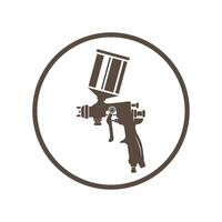 ilustración de vector de icono de logotipo de pintura de pistola de pulverización