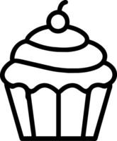 cupcake de libro para colorear vector