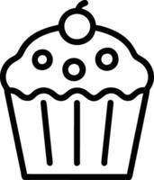 cupcake de libro para colorear vector