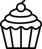 cupcake de libro para colorear vector