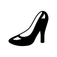 alto tacón Zapatos icono aislado en blanco antecedentes vector