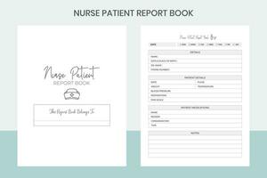 Nurse Patient Report Book Pro Template vector