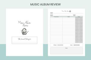 Music Album Review Pro Template vector