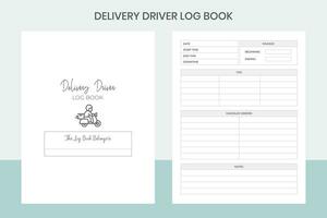 Delivery Driver Log Book Pro Template vector