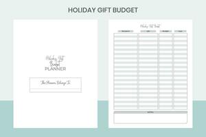 Holiday Gift Budget Pro Template vector