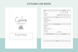 Cycling Log Book Pro Template vector