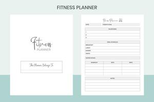 Fitness Planner Pro Template vector