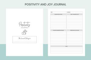 Positivity and Joy Journal Pro Template vector