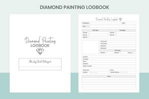 Diamond Painting Logbook Pro Template vector