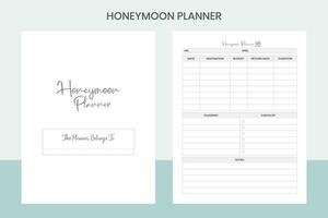 Honeymoon Planner Pro Template vector