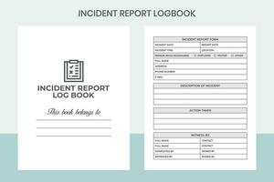 incidente reporte cuaderno Pro modelo vector