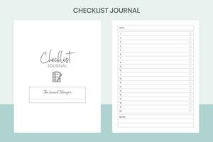 Checklist Journal Pro Template vector