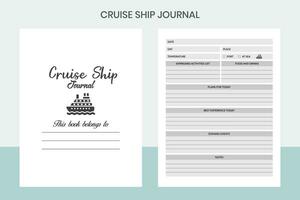 Cruise Ship Journal Pro Template vector