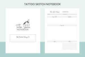 tatuaje bosquejo cuaderno Pro modelo vector