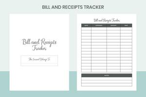 Bill and Receipts Tracker Pro Template vector