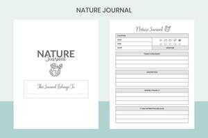 Nature Journal Pro Template vector