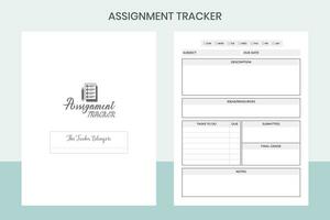 Assignment Tracker Pro Template vector