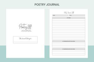 Poetry Journal Pro Template vector