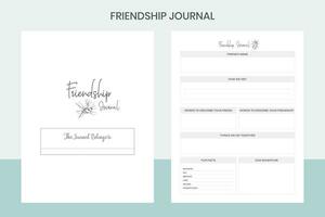 Friendship Journal Pro Template vector