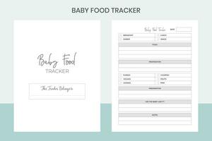 Baby Food Tracker Pro Template vector