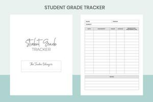 Student Grade Tracker Pro Template vector