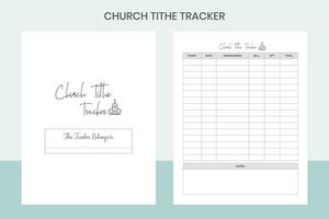 Church Tithe Tracker Pro Template vector