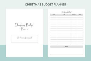 Christmas Budget Planner Pro Template vector