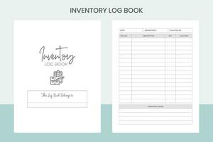 Inventory Log book Pro Template vector