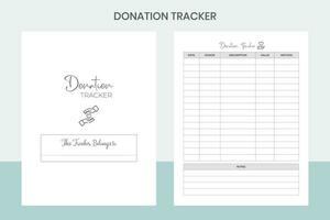 Donation Tracker Pro Template vector