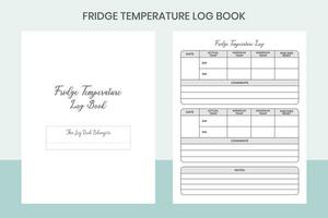 Fridge Temperature Log Book Pro Template vector