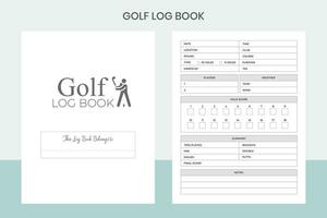 Golf Log Book Pro Template vector