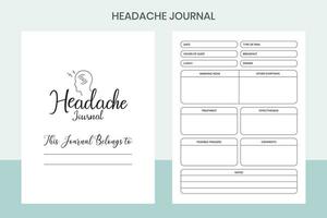 Headache Journal Pro Template vector