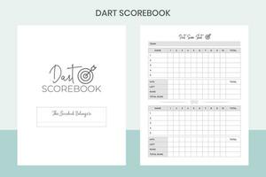 Dart Scorebook Pro Template vector