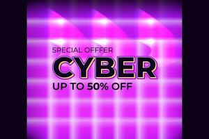 Cyber Monday sale banner background vector