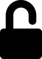 padlock security icon, single icon vector