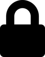 padlock security icon, single icon vector