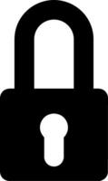 padlock security icon, single icon vector