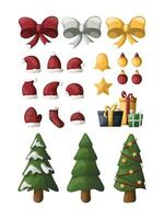 Vector Christmas Element Illustration Set