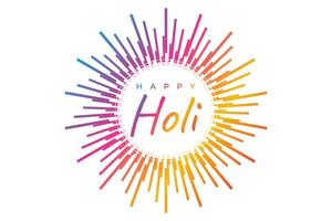 Happy holi text with colorful paint splash dust and spray vector