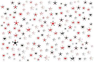 Red love heart shape abstract seamless trendy pattern for happy valentines day vector