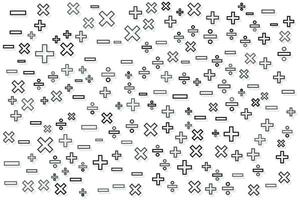 Mathematical symbols seamless pattern background vector