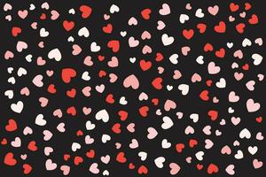 Red love heart shape abstract seamless trendy pattern for happy valentines day vector