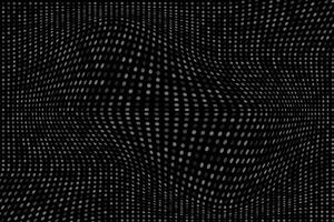 Wavy 3d technology network black dots background vector