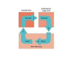 process of CPU for Fetch, Decode, Execute and Store vector