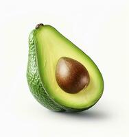 AI generated Avocado on white background. AI Generated photo