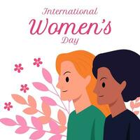 internacional De las mujeres día ilustración vector diseño