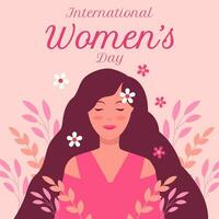 flat design international Women's day illustration vector