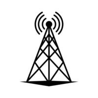 antenna tower icon design. telecommunication data network sign and symbol. vector